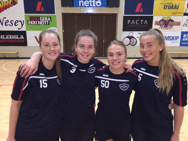 Handbolti - U20 Katrín Ósk, Hulda Dís, Perla Ruth og Elena Elísabet