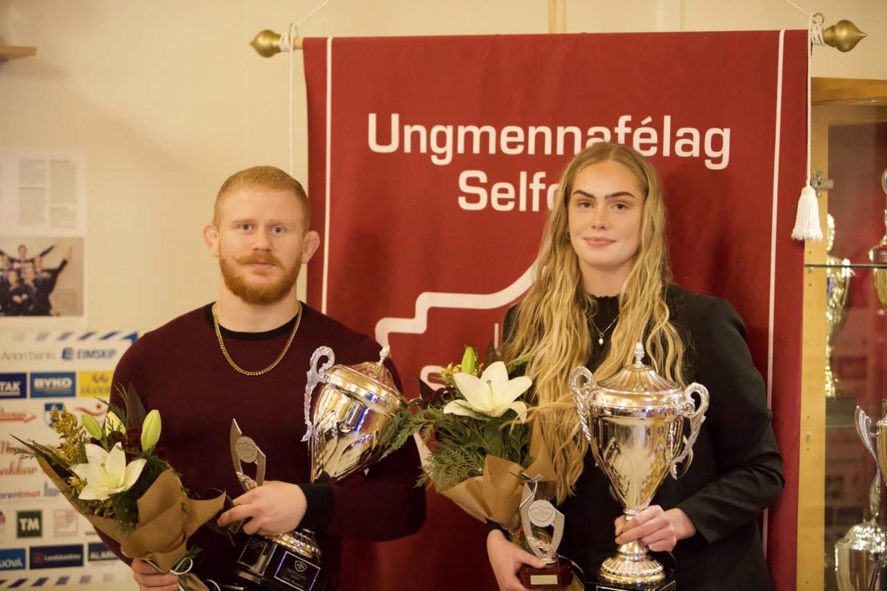 Egill og Eva María íþróttafólk Umf. Selfoss 2022