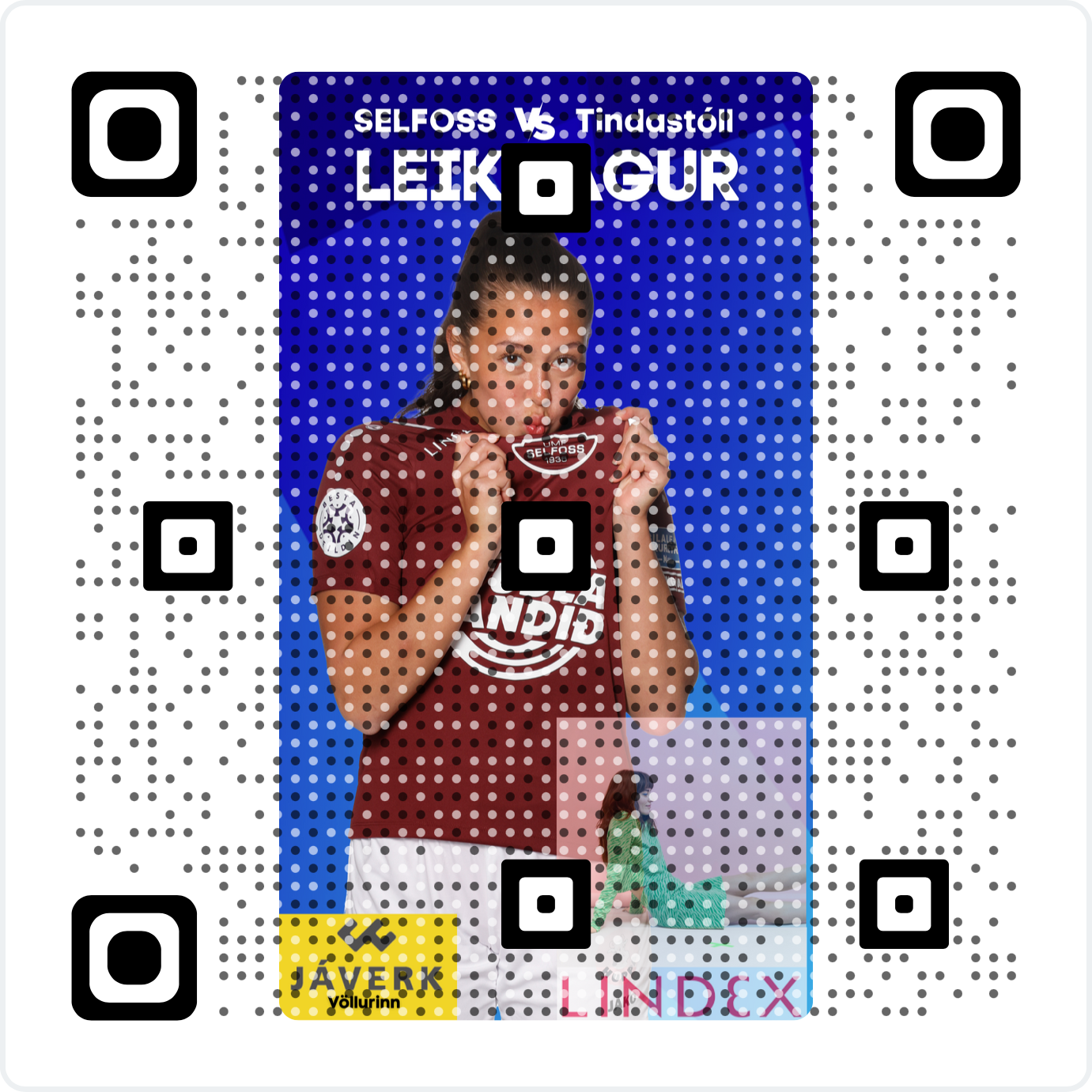 QR kóði - Leikskrá